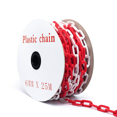 PLASTIC CHAIN SAFETY BARRIER PLASTIC LINKS 82 FOOT