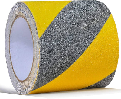 4‑InchX10Meter Anti‑Slip Safety Adhesive Tape – Black, Yellow, Red & Yellow‑Black Striped