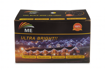ME 100L Black Wire LED Christmas Lights