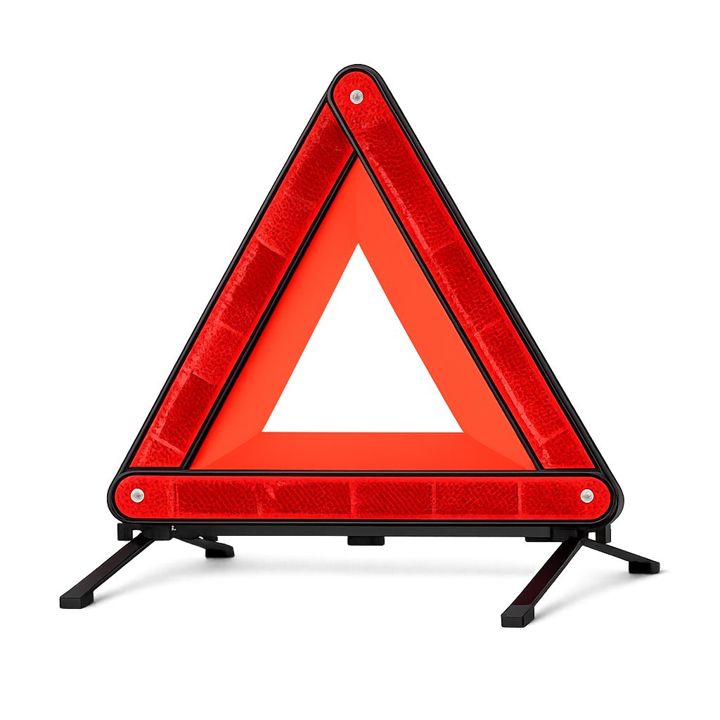 Reflective Emergency Hazard Warning Triangle – Roadside Safety Sign ...