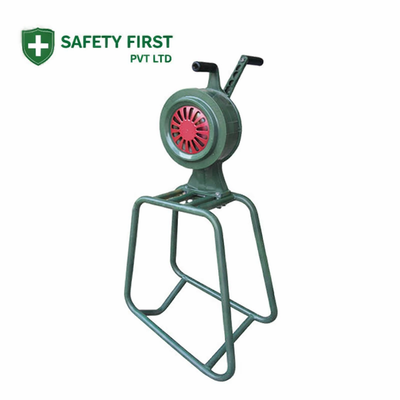 MANUALLY OPERATED HAND CRANK SIREN WITH STAND