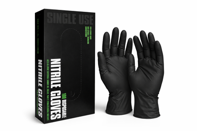 Black Nitrile Disposable Gloves – Non‑Sterile, Seamless, Oil & Paint Resistant