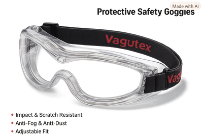 Vaultex Protective Safety Goggles – Anti‑Fog, Impact‑Resistant Eye Protection