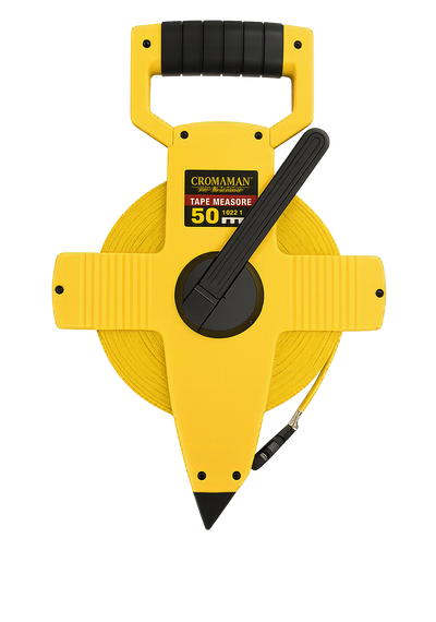 CROWNMAN Professional 50 Meter Fiberglass Tape Measure – Heavy‑Duty Long Distance Measuring Tool