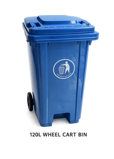 120L Wheel Cart Bin – Heavy‑Duty Plastic Waste Container with Lid & Wheels
