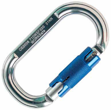 WORKSAFE® ALUMINIUM TWIST-LOCK KARABINER