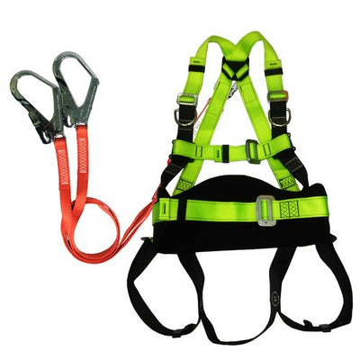 PREMIUM FULL BODY HARNESS WITH BACK SUPPORT AND DOUBLE HOOK
