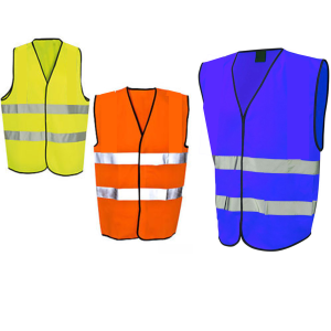 ORANGE, BLUE & FLUORESCENT GREEN SAFETY VEST