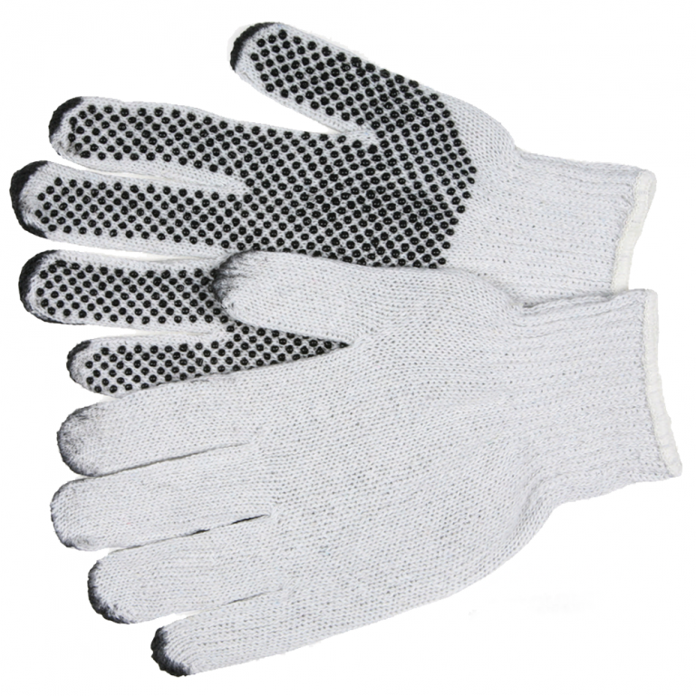 Pvc One Side Dotted String Knit Gloves Safetyfirst