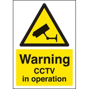 WARNING SIGN CCTV IN OPERATION - SafetyFirst